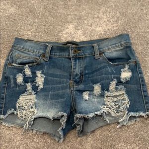 contraband jean shorts (distressed)